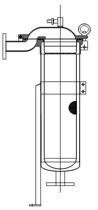 直径219浇铸顶入式单袋过滤器